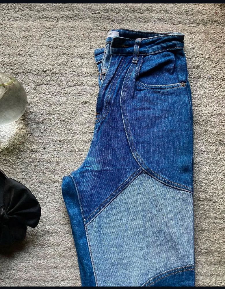 Freakins Blue Patchwork Jeans