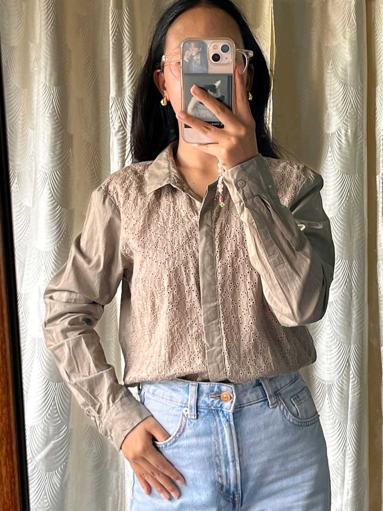 Eyelet Embroidered Shirt