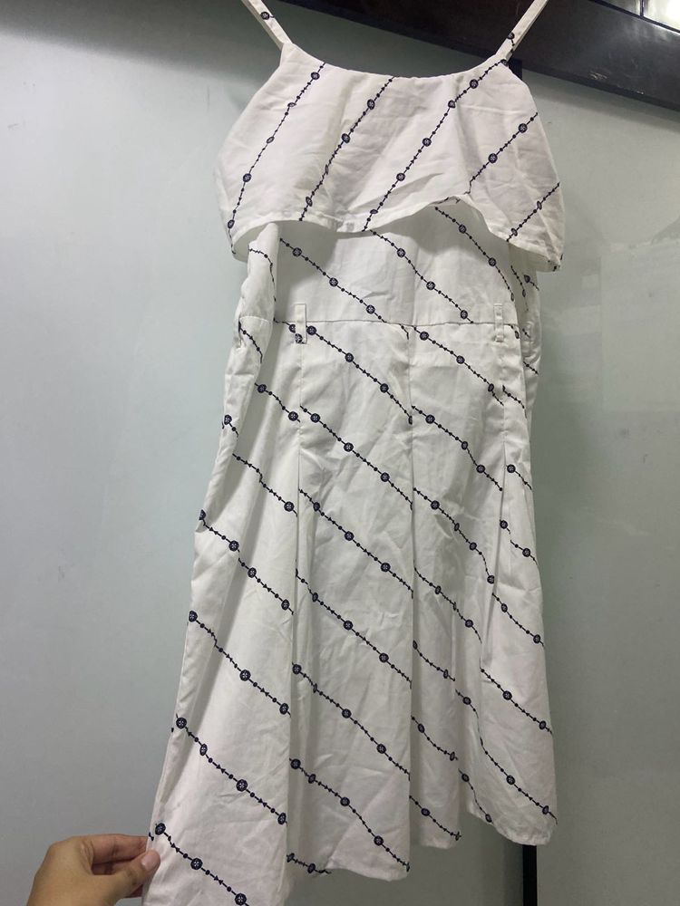 White Printed Sundress