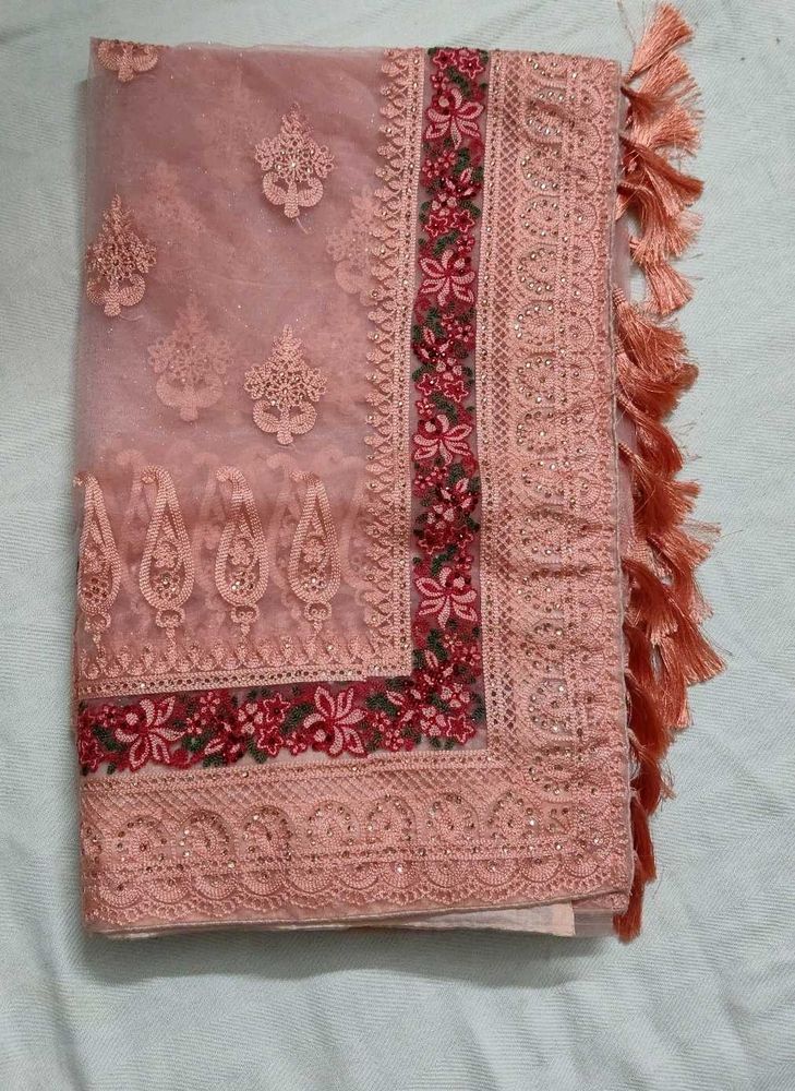 Elegant Embroidered Saree
