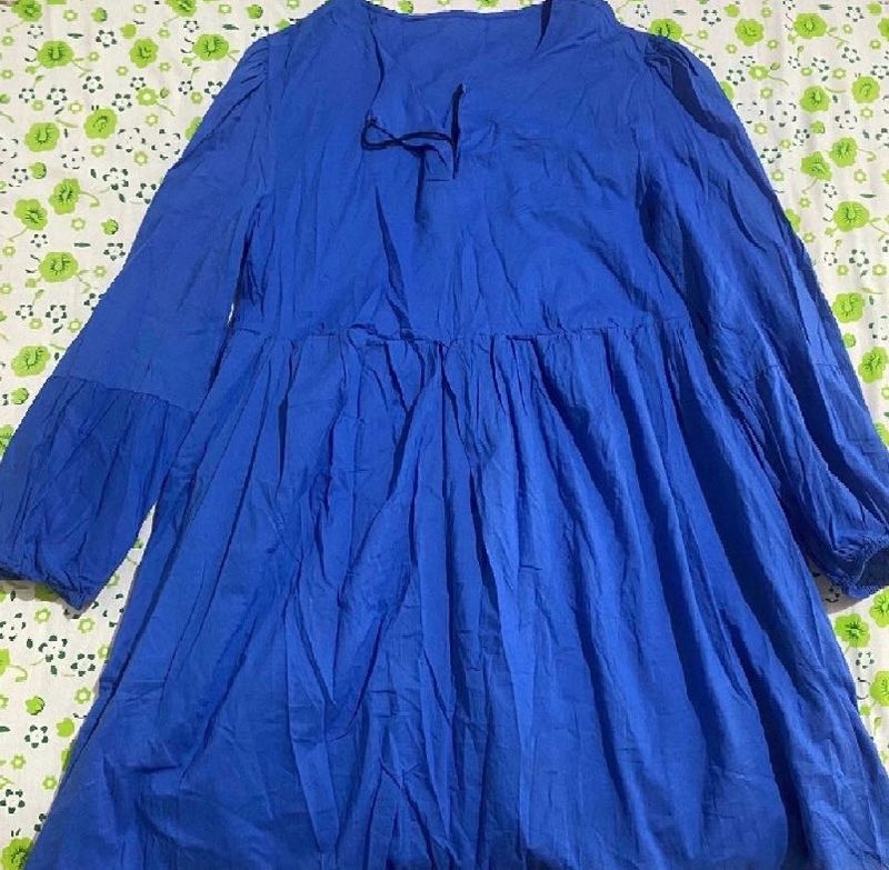 Poplin  blue dress
