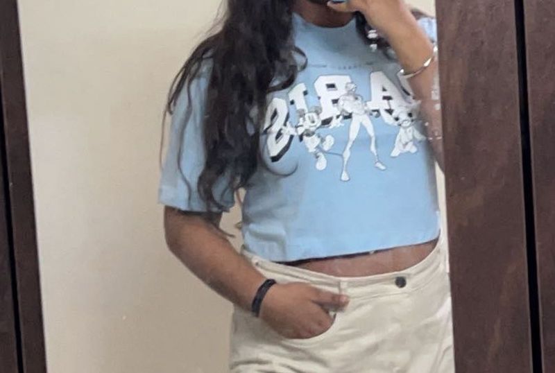 Blue Crop Top