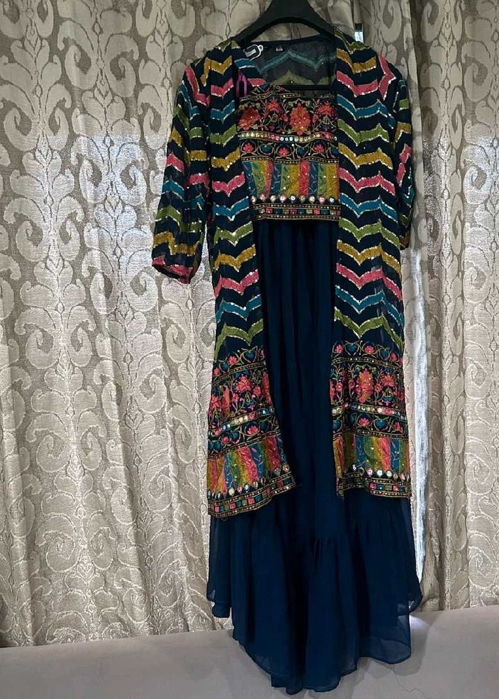 Crop Top Skirt With Jacket
