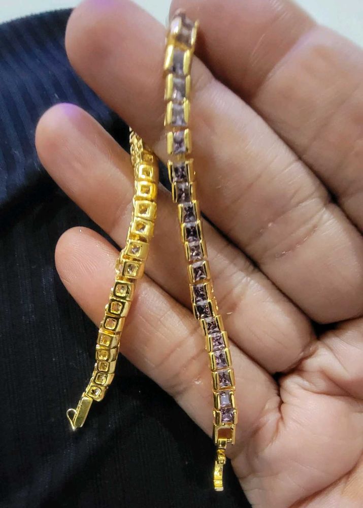 Silver Gold Plated Bracelate