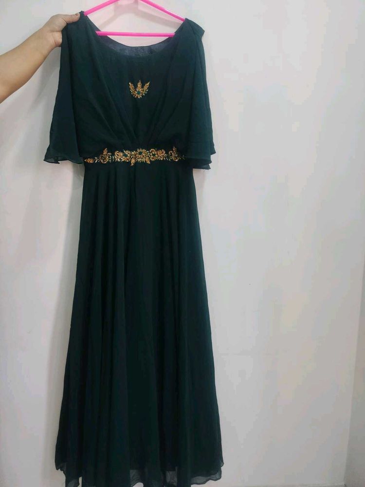 Elegant Emerald Green Long Flowy Dress! Like New!!
