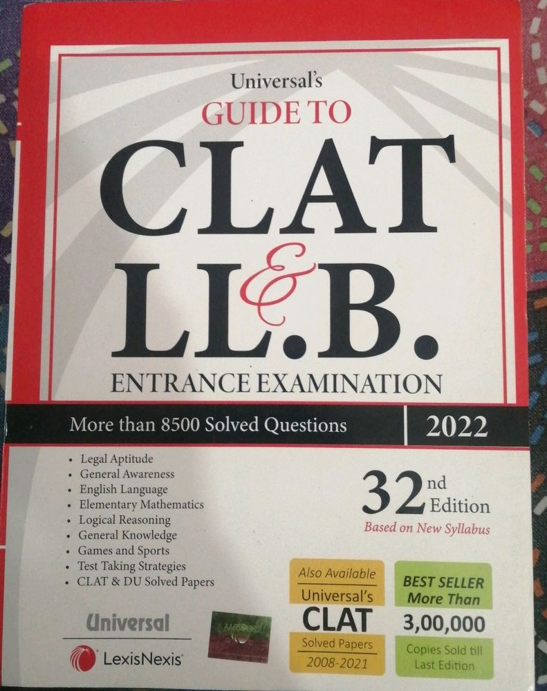 Universal Guide To CLAT &amp; LLB Entrance Examination By Lexis Nexis Publication