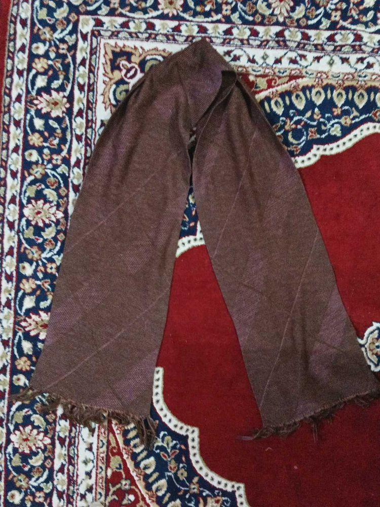 Brown Checkered Scarf