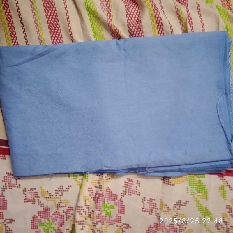 Blue Dress Material Fabric