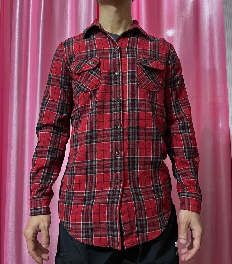 Red Plaid Flannel Shirt