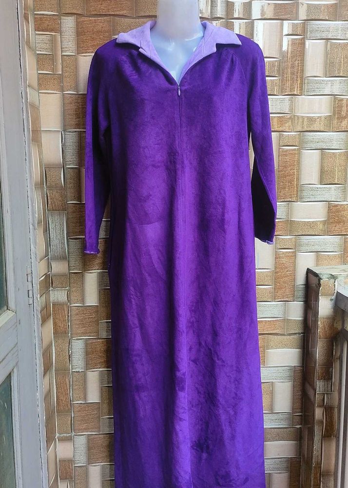 Purple Velvet Lounge Dress