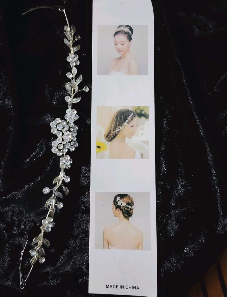 Bridal Crystal Flower Hair Vine Headband