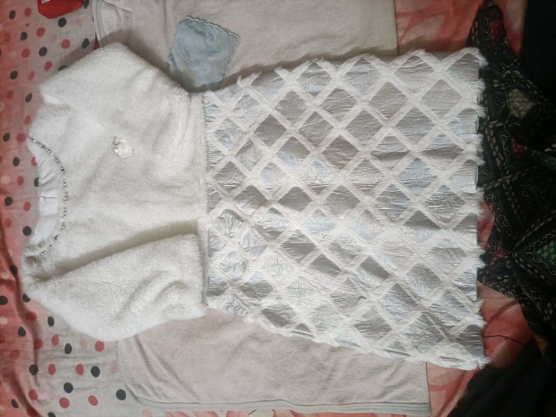 Cute White Fur Dress