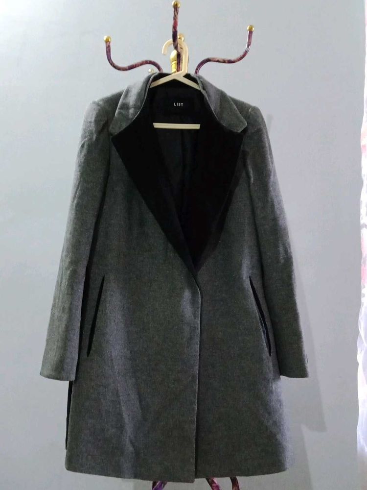wool and cashmere Gray Coat