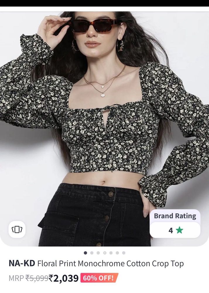 Floral Crop Top - NA-KD Style