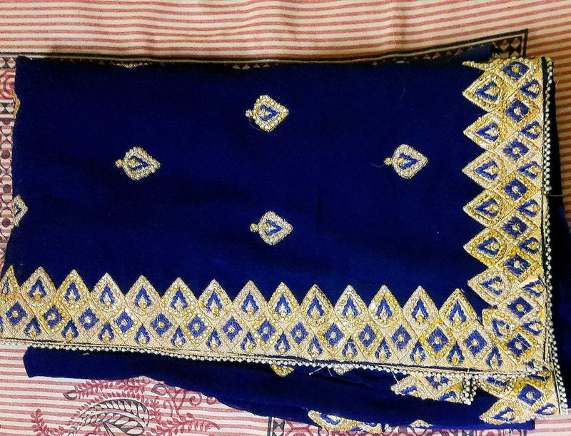 Embroidered Blue saree