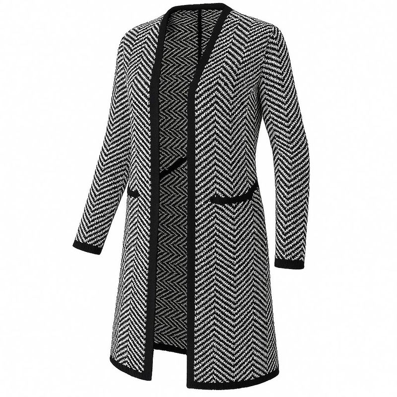 Chic Black &amp; White Cardigan