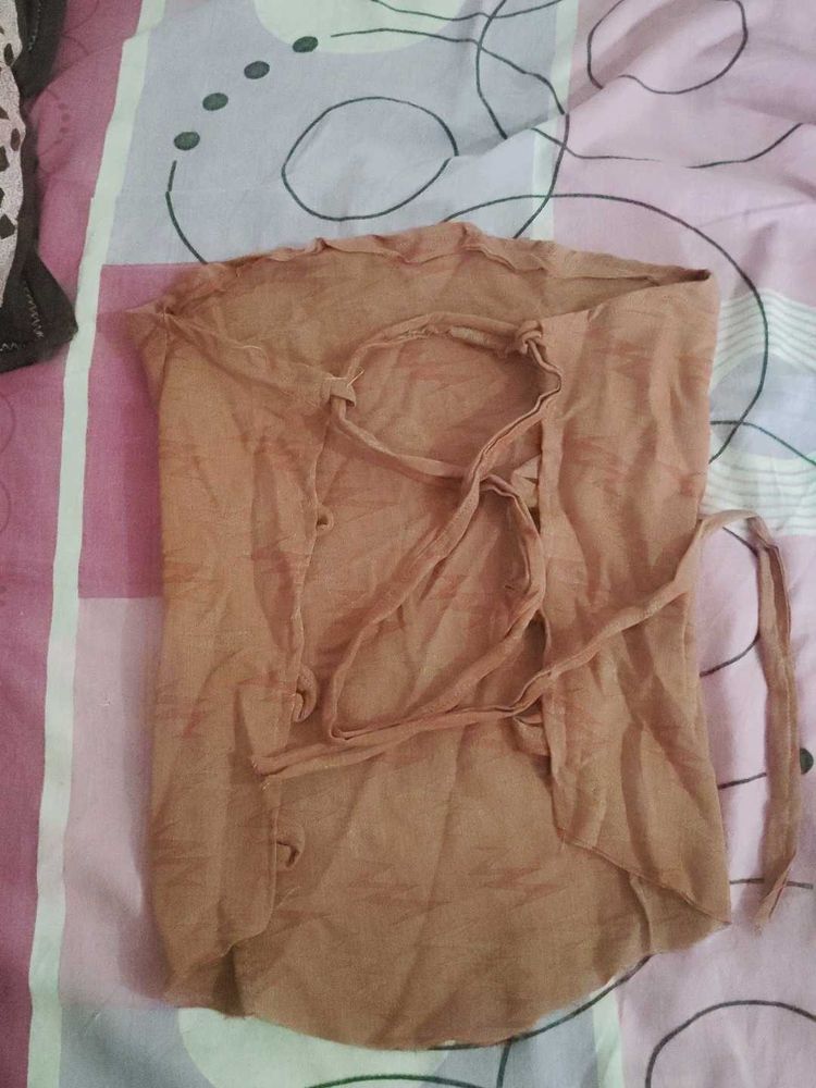 Stylish Brown Tie-Front Top