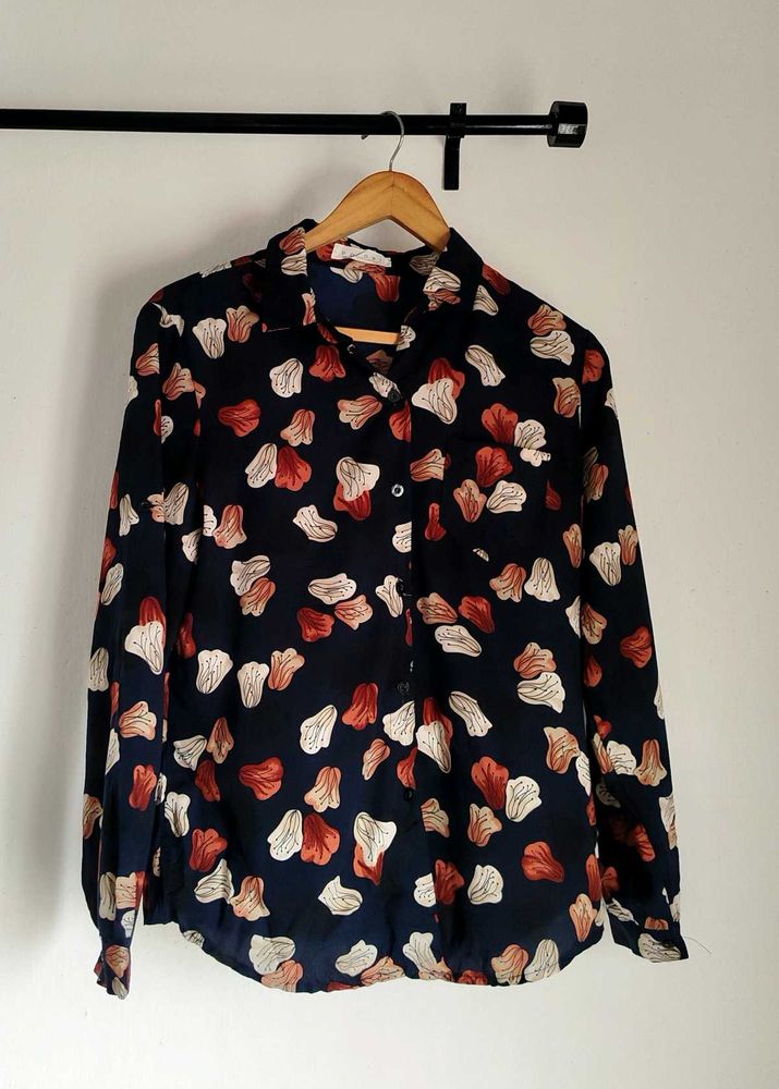 Printed Button Down Shirt