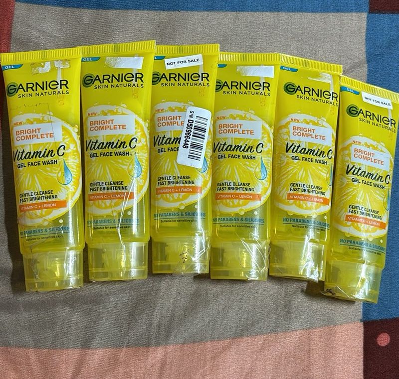 GARNIER VITAMIN C GEL FACE WASH PACK OF 6