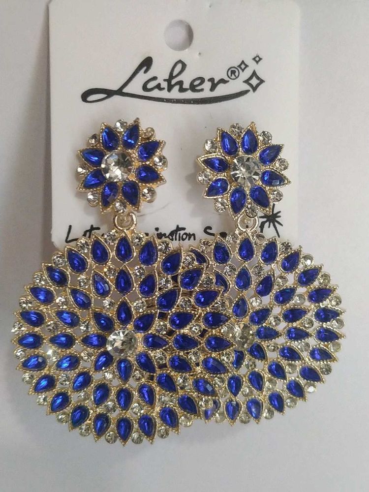 Sparkling Blue Stone Earrings