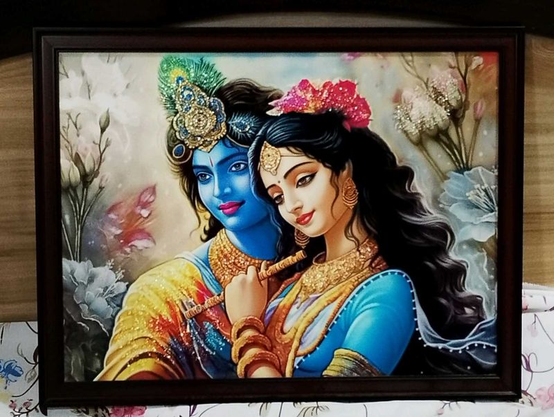 Krishna Radha Framed Art