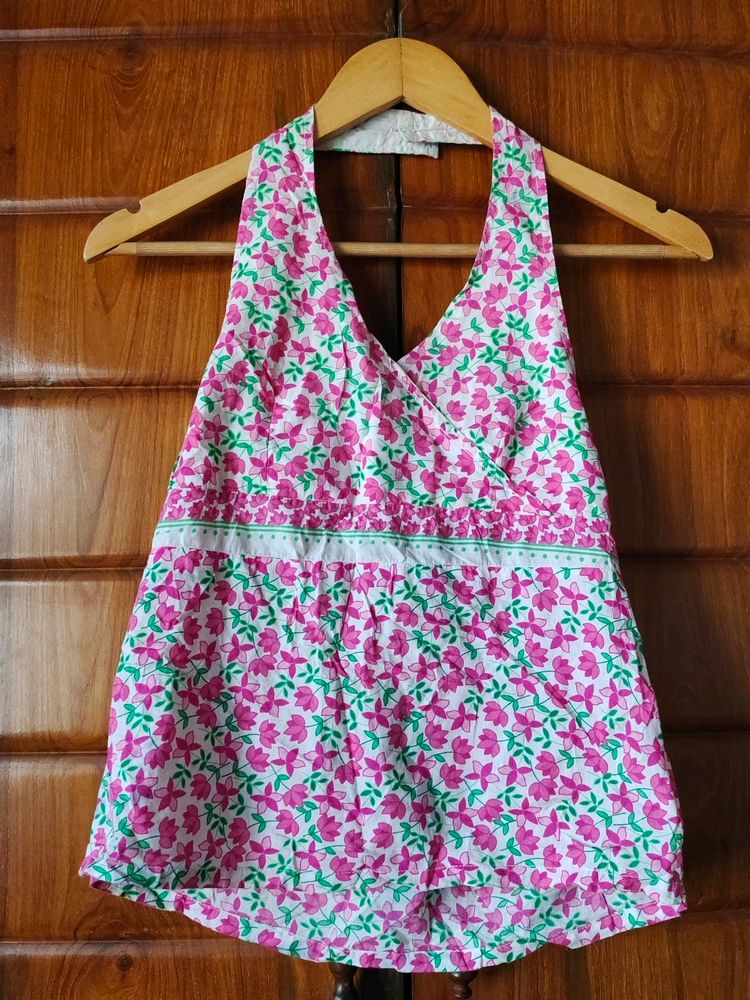 Item-KBG143/IMPORTED/Crop Top/Halter Neck/M Sized