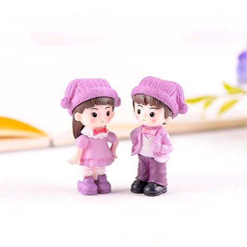 Purple Boy and Girl Miniature (couple Set)