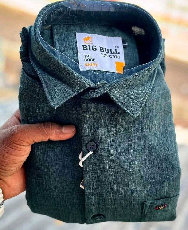 Big Bull Export Quality Pure Cotton Linen Shirt