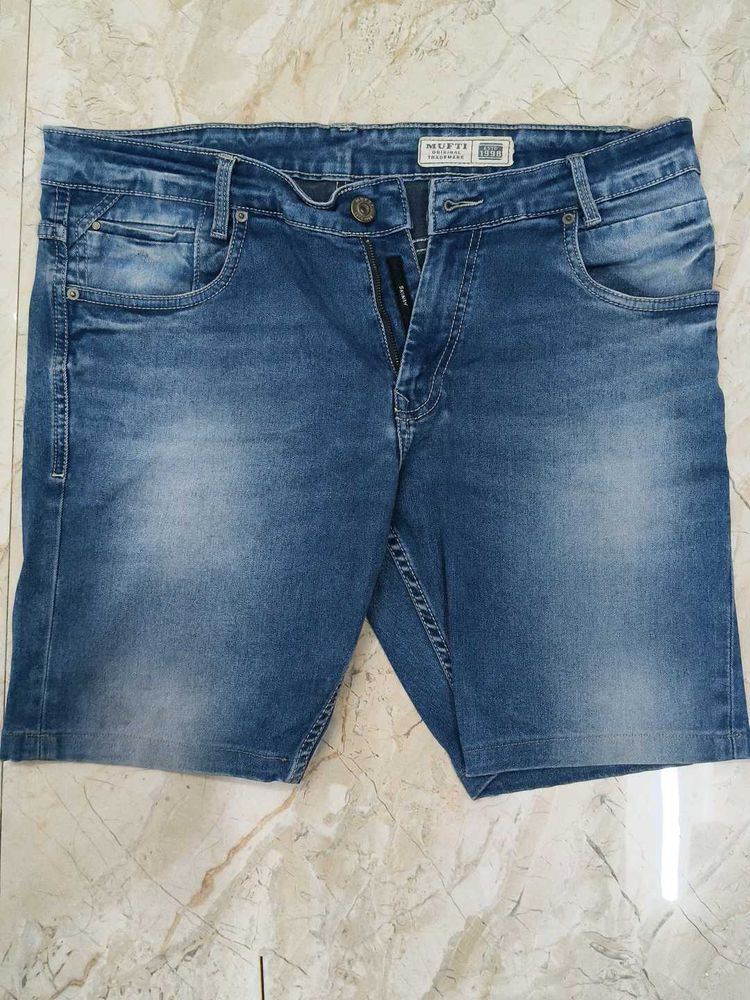 MUFTI Blue Denim Shorts