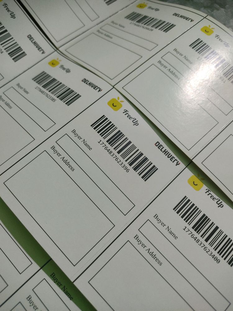 12 Free Up Label Sticker