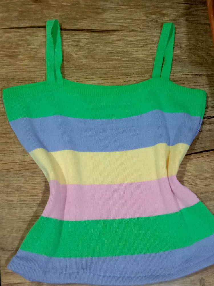 Striped Knit Tank Top