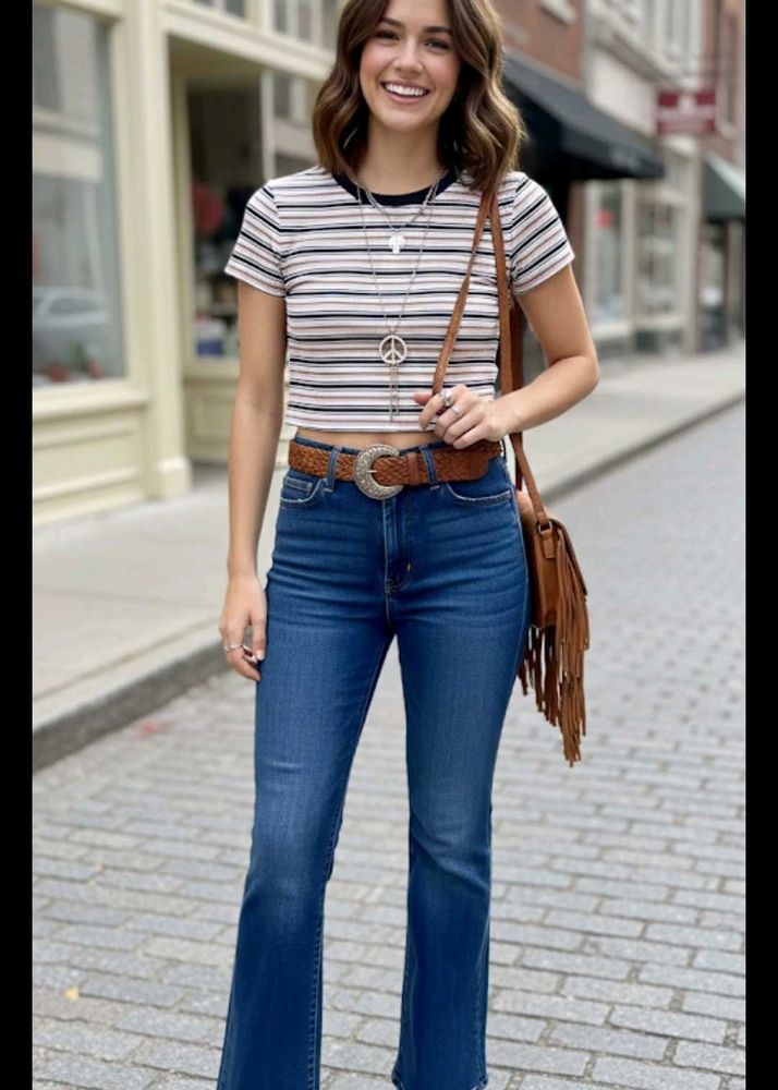 Stylish Striped Crop Top