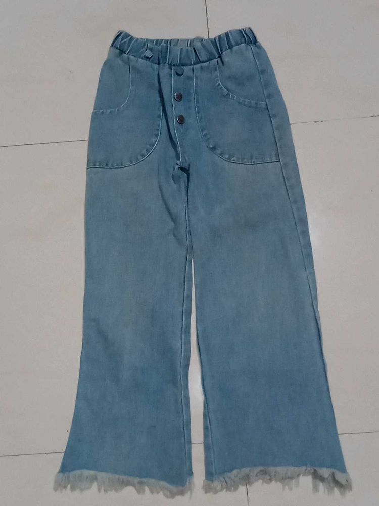 Cute Denim Palazzo Pants