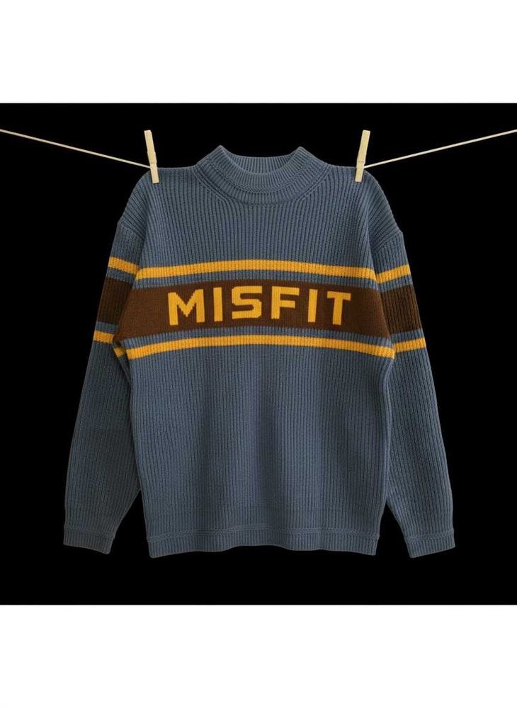 Sculptor Misfit Blue Striped Sweater