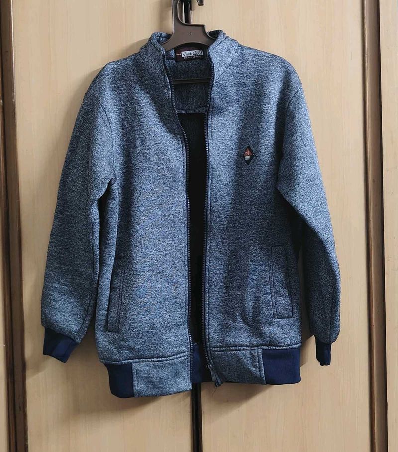Stylish Blue Zipper Jacket