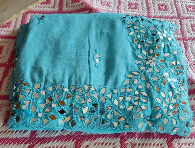 MIRROR WORK SAREE