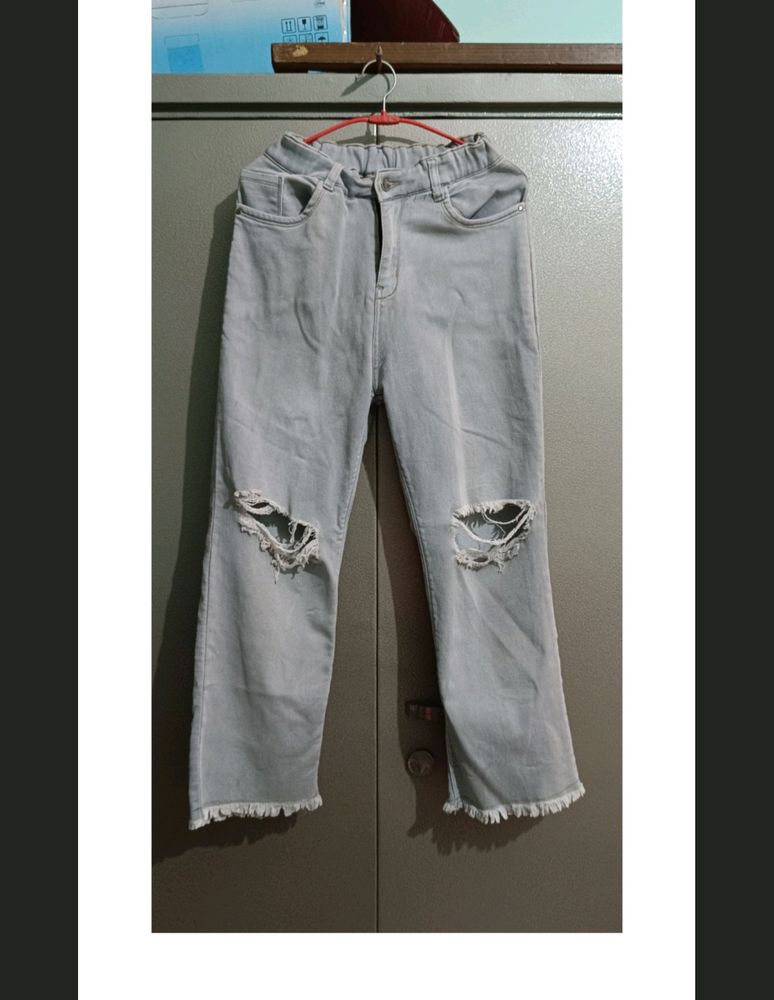 Ripped Jeans - Grey
