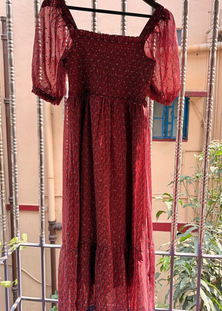 Floral Print Midi Dress