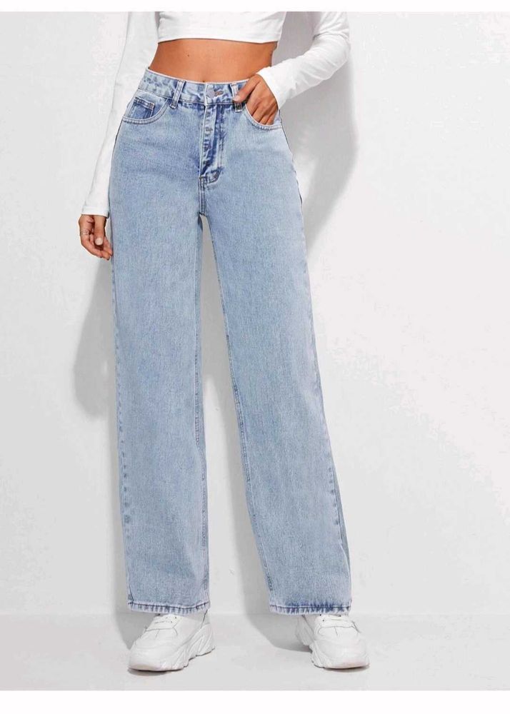 Light Wash Wide Leg Jeans