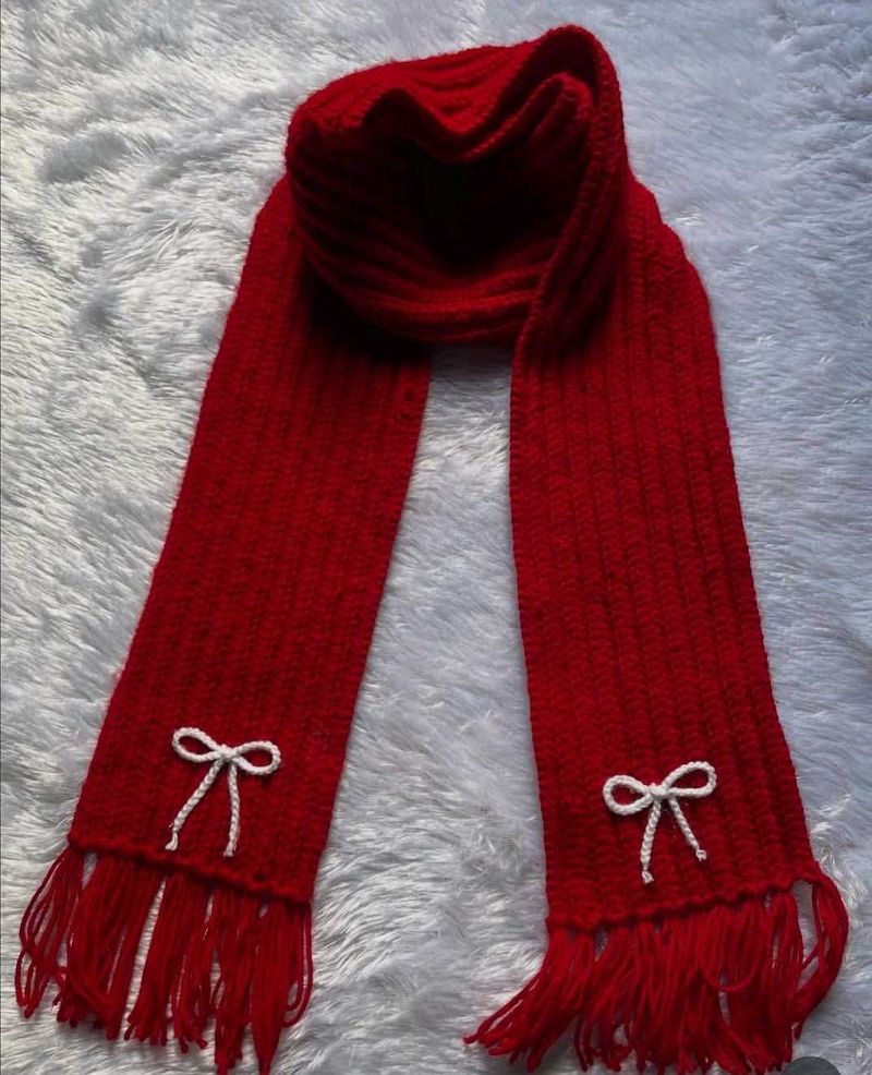 Red Bow Scarf