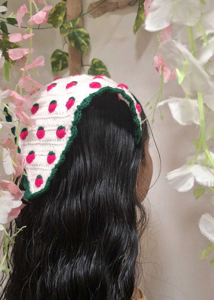 Strawberry Crochet Headband