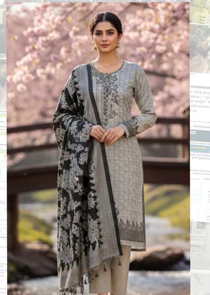 winter Elegant Unstitched Suit Set