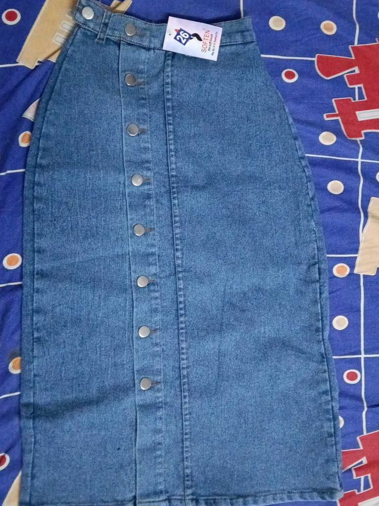 New Trendy Side Cut Skirt