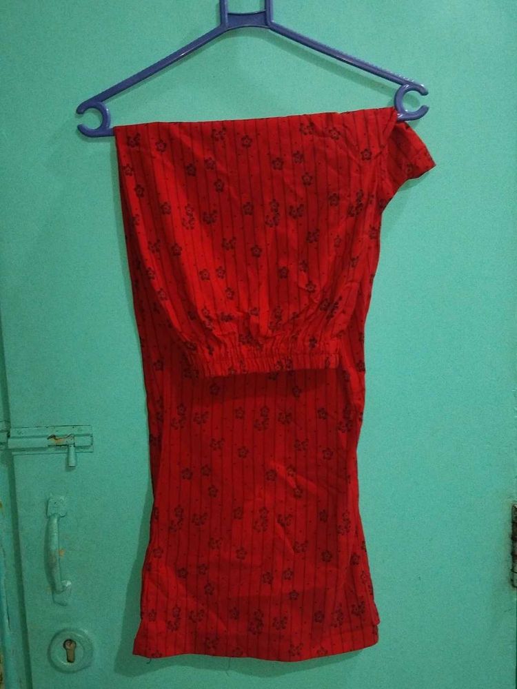 Red Floral Pant
