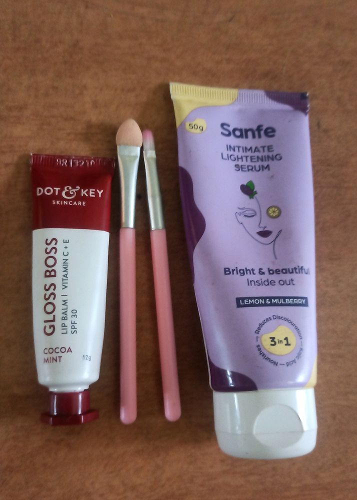 Dot and key Lipbalm, sanfe lightening cream