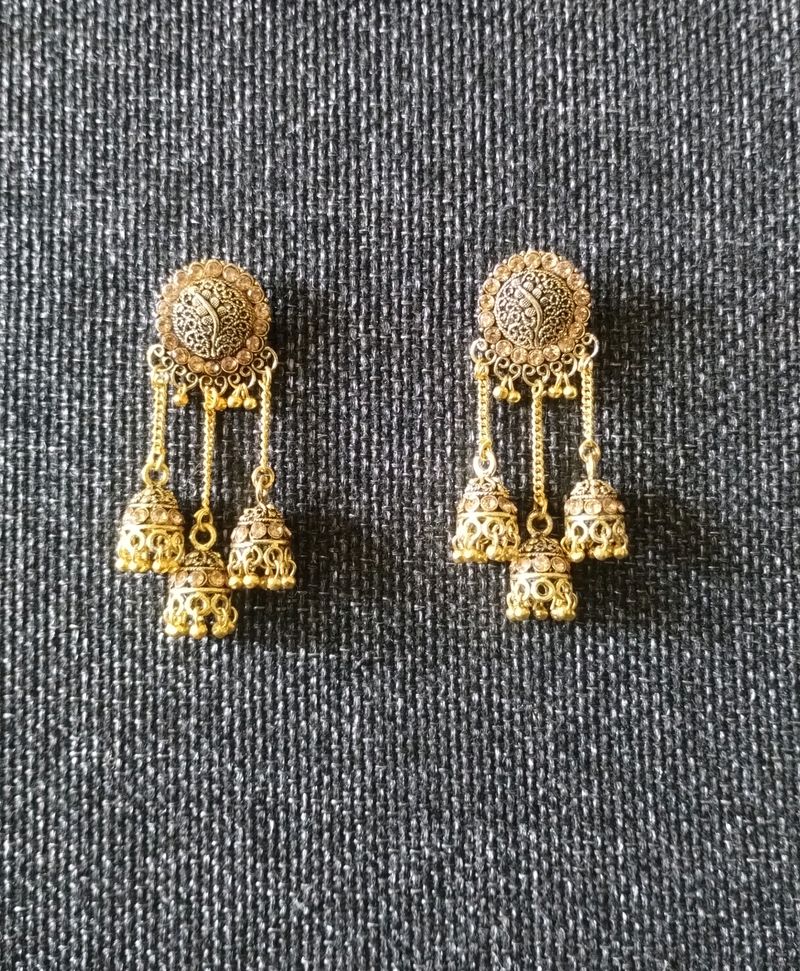 Golden Jumka Earing