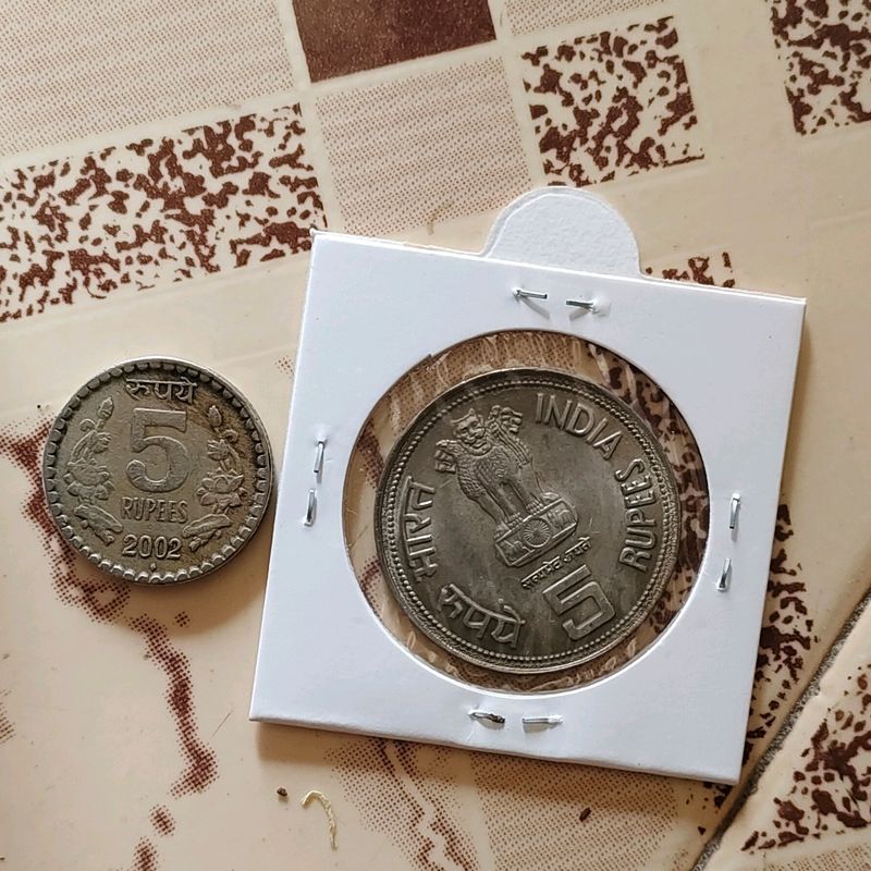 5 Rs Big Indira Gandhi Coin