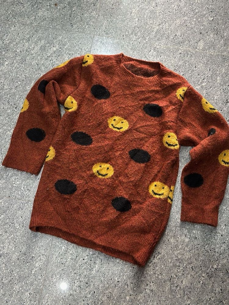 Smiley Pattern Sweater