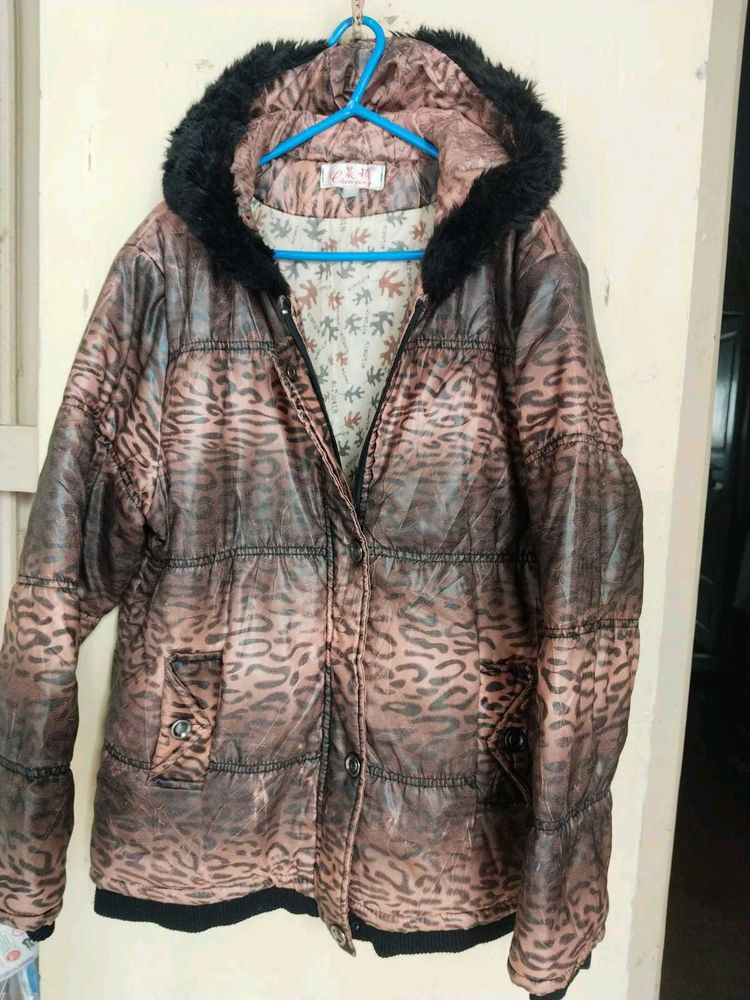 Faux Fur Hooded Puffer Jacket