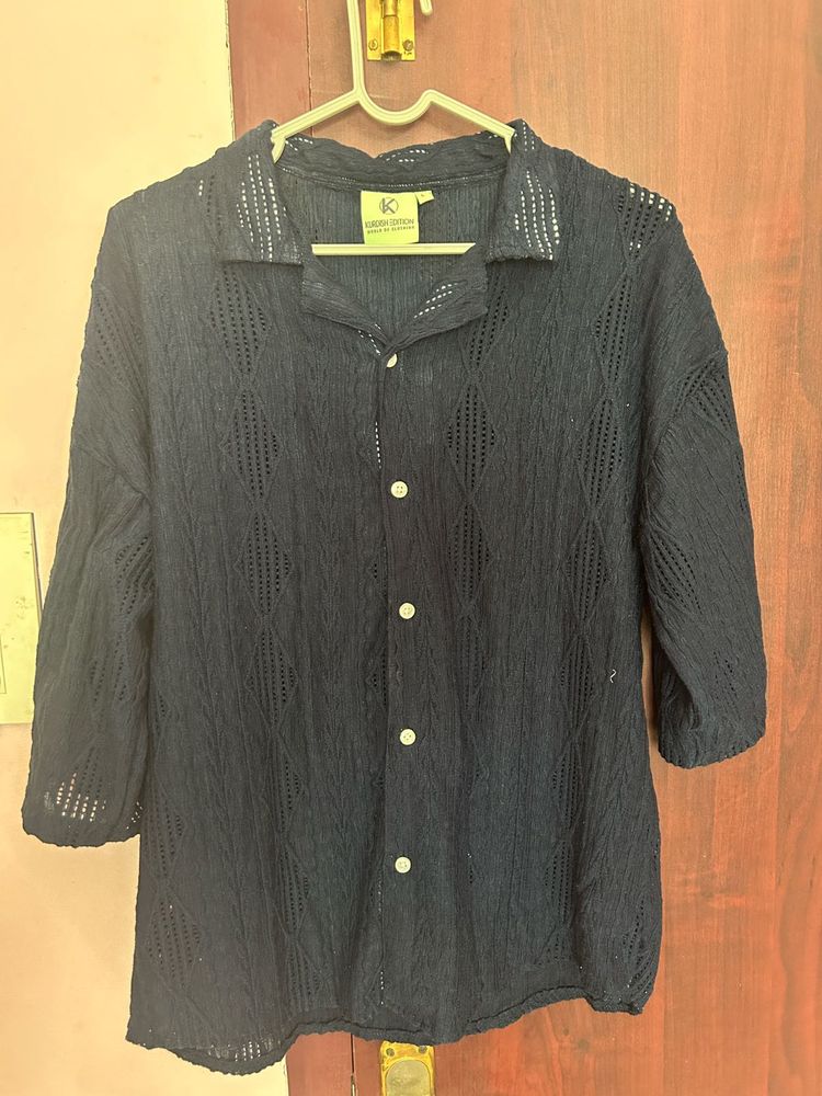 Men Crochet Shirt | Causual Party Wear.